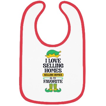 Discover Real Estate Agent Christmas Elf Team I Love Bibs