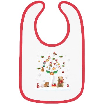 Discover Guinea Pig Christmas On Winter Tree Goat Lover Bibs