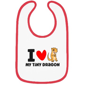 Discover I Love My Tiny Dragon Reptile Pet Crested Gecko Bibs