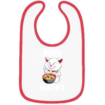 Discover Miso Happy Funny Japanese Cat Miso Bibs