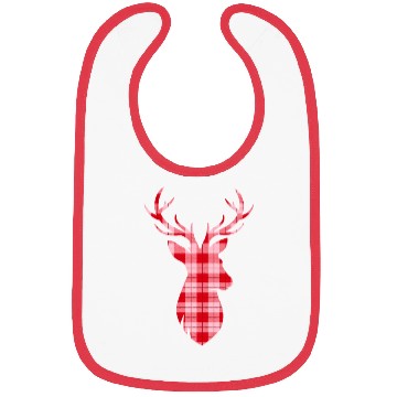 Discover deer plaid christmas Bibs