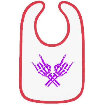 Discover Skeleton Rock Hands Bibs