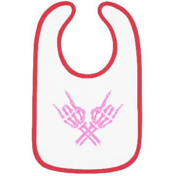 Discover Skeleton Rock Hands Bibs