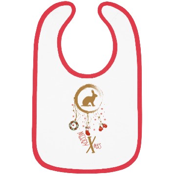 Discover Winter dreamcatcher Christmas Hare Bibs