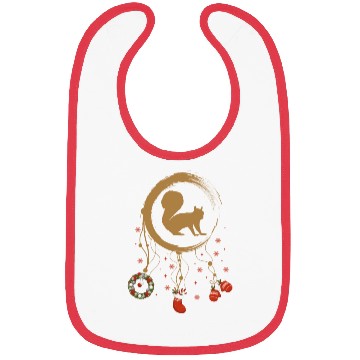 Discover Winter dreamcatcher Christmas Squirrel Bibs