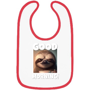 Discover 3d Sloth grumpy Coffee I hate people good morning Bibs