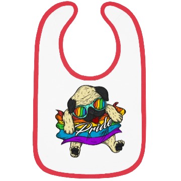Discover Pug Dog Gay Pride Lgbt Pride Bibs