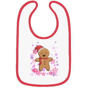 Discover Sweet gingerbread with flowers Bibs