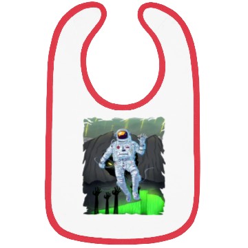 Discover Astronaut in a green demon world Bibs