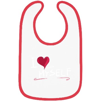 Discover i love me heart text saying Bibs