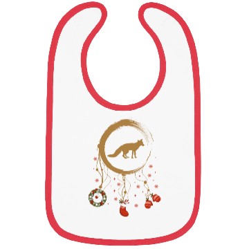 Discover Winter dreamcatcher Christmas Fox Bibs