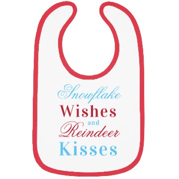Discover winter kisses snowflake wishes Bibs