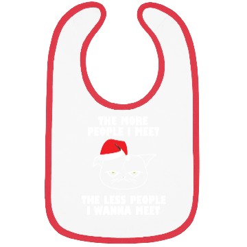 Discover I hate People funny cat christmas gift idea Bibs
