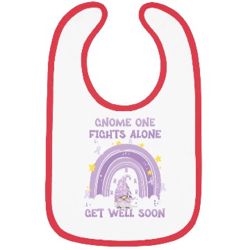 Discover Gnome One Fights Alone Lavender | Fight The Cancer Bibs
