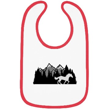 Discover mountains forest nature horse Bibs