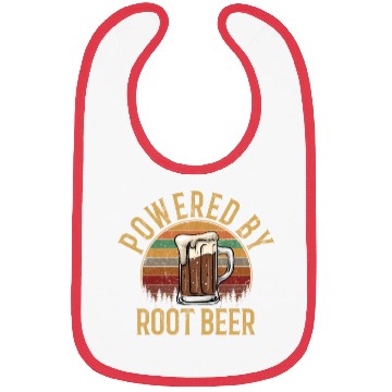 Discover Powered by root beer, root beer Bibs
