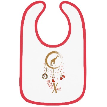 Discover Winter dreamcatcher Christmas Giraffe Bibs