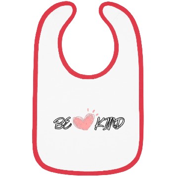 Discover Be Kind, pink heart Bibs
