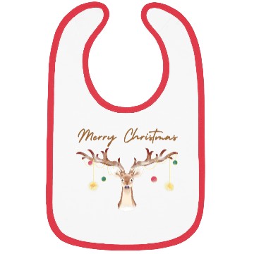 Discover Brown Aesthetic Reindeer Christmas Bibs