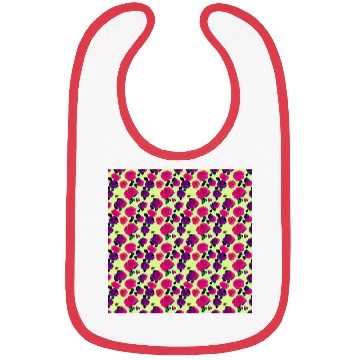 Discover Purple Pink roses yellow background Bibs