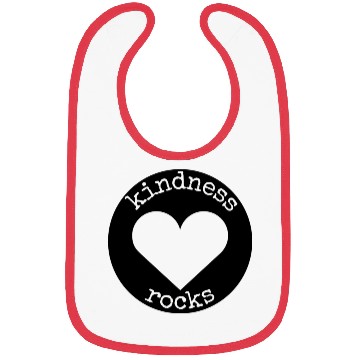 Discover Kindness Rocks Black Peekaboo Heart Bibs