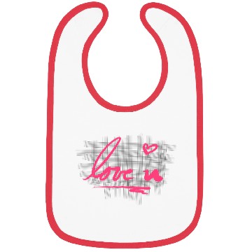 Discover cross pattern i love you heart Bibs