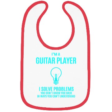 Discover Guitar Player Bibs - I Solve Problems Gift Item