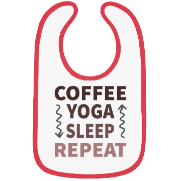 Discover coffee yoga sleep repeat Bibs