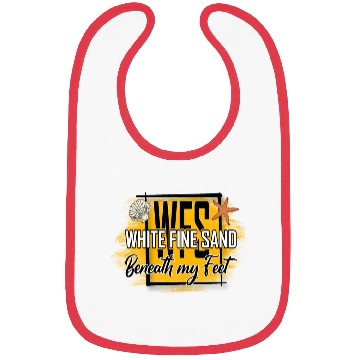 Discover white fine sand beneath my feet Bibs