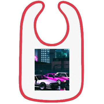 Discover Vaporwave Car Synthwave City Bibs