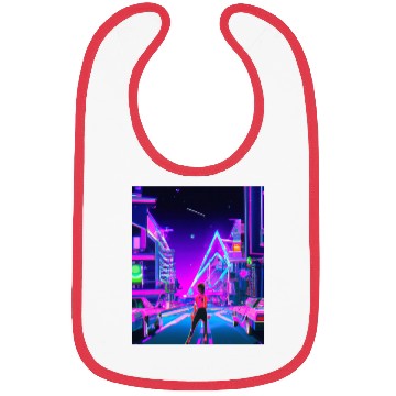 Discover Vaporwave Car Synthwave Girl Bibs