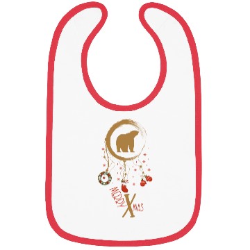 Discover Winter dreamcatcher Christmas Polar bear Bibs