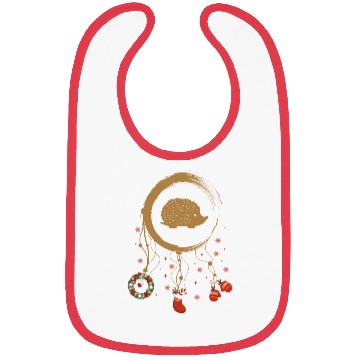 Discover Winter dreamcatcher Christmas Hedgehog Bibs