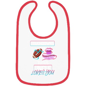 Discover Touchdowns or Tutus Uncle Loves You Bibs