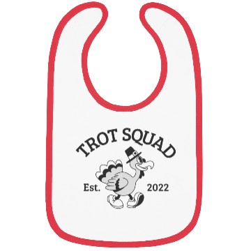 Discover Trot Squad Established 2022 Funny Turkey Trot Bibs