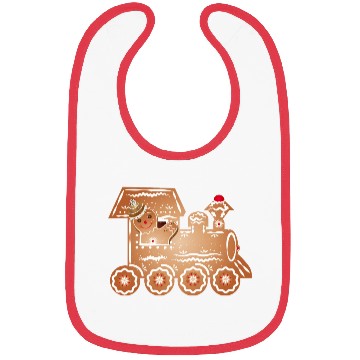 Discover Gingerbread man as a train driver on the train Bibs