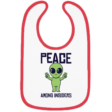 Discover Area 51 Peace Alien Head Martian Space Outsider Bibs