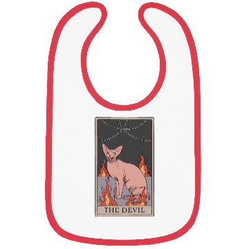 Discover Hairless Cat Devil Tarot Card Design Bibs