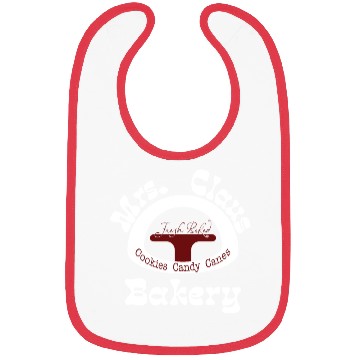 Discover Christmas Bibs, Mrs. Claus Bakery Bibs,