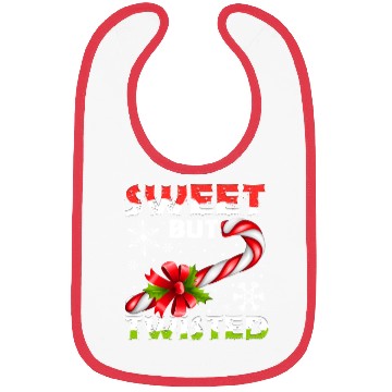 Discover Candy Cane Sweet But Twisted Funny Christmas Bibs