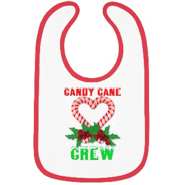 Discover Candy Cane Crew Christmas Sweets Family Matching Bibs