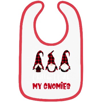 Discover Friends Christmas Red buffalo plaid Chillin With Bibs