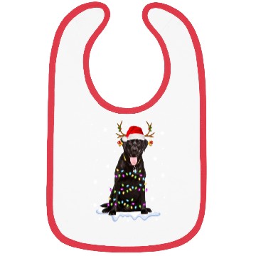 Discover Black Lab Labrador Christmas Tree Light Pajama Dog Bibs
