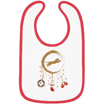 Discover Winter dreamcatcher Christmas Tiger Bibs