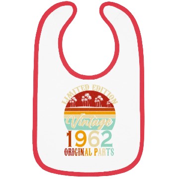 Discover 1962 Born Vintage Birthday Retro Bibs