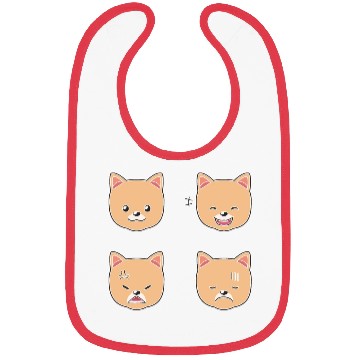 Discover Funny Pomeranian Dog Cartoon Faces Bibs