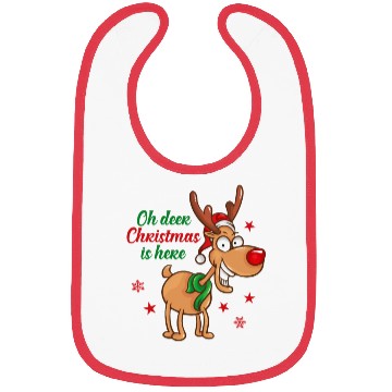 Discover Reindeer Rudolph deer Christmas Is Here Bibs