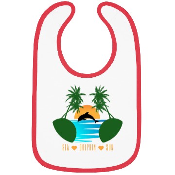 Discover dolphin nature Bibs