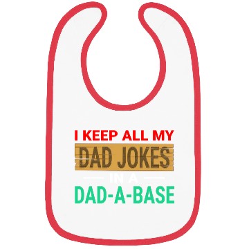 Discover Funny dad jokes gift idea Bibs