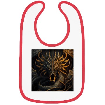 Discover Dark fantasy dragon cover version 2 Bibs